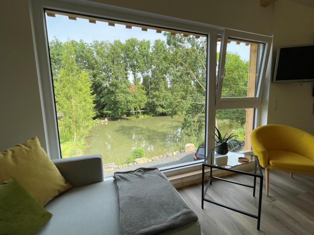 Ferienwohnung Panorama Teichblick Heldritt Exterior foto